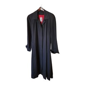 Vtg 90's Jones New York Trench/Cape Style Coat w/ Zip Out Wool Lining 12 Mint!